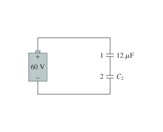 Solved A battery with an emf of 60 V is connected to the two | Chegg.com