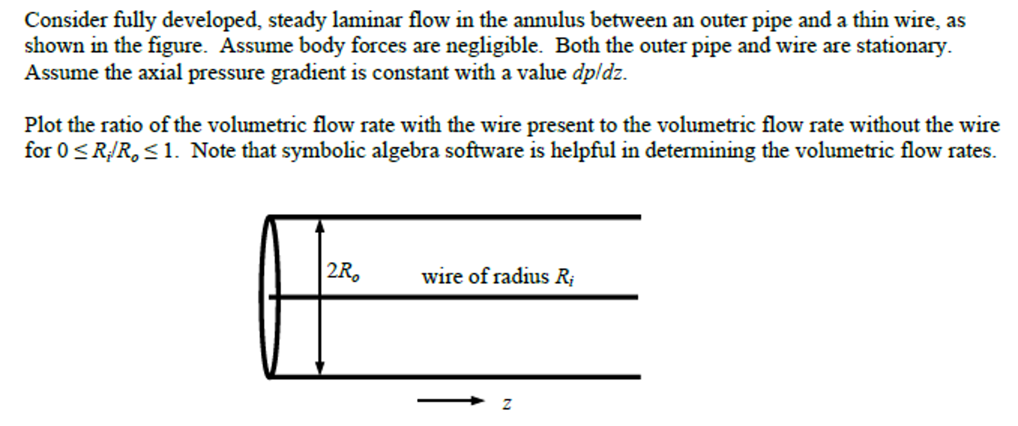 Consider fully developed, steady laminar flow in the