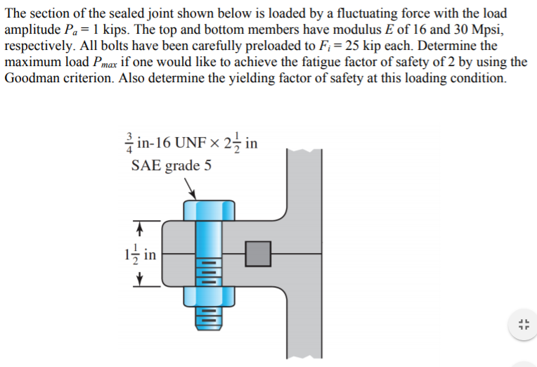 solved-the-section-of-the-sealed-joint-shown-below-is-loaded-chegg