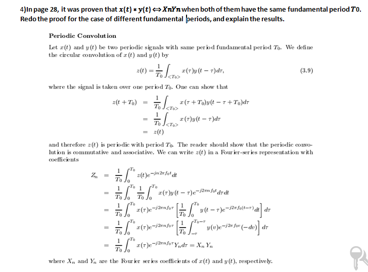 4)In page 28, it was proven that x(t) * y(t) XnYn | Chegg.com