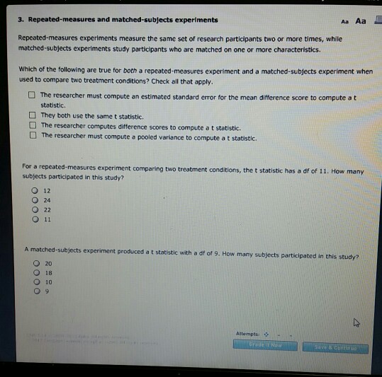 For each of the following research scenarios, decide