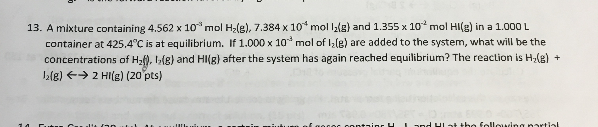 Solved A mixture containing 4.562 Times 10^-3 mol H_2(g), | Chegg.com