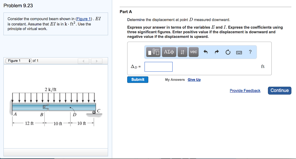 Solved Consider The Compound Beam Shown In (Figure 1). EI Is | Chegg.com