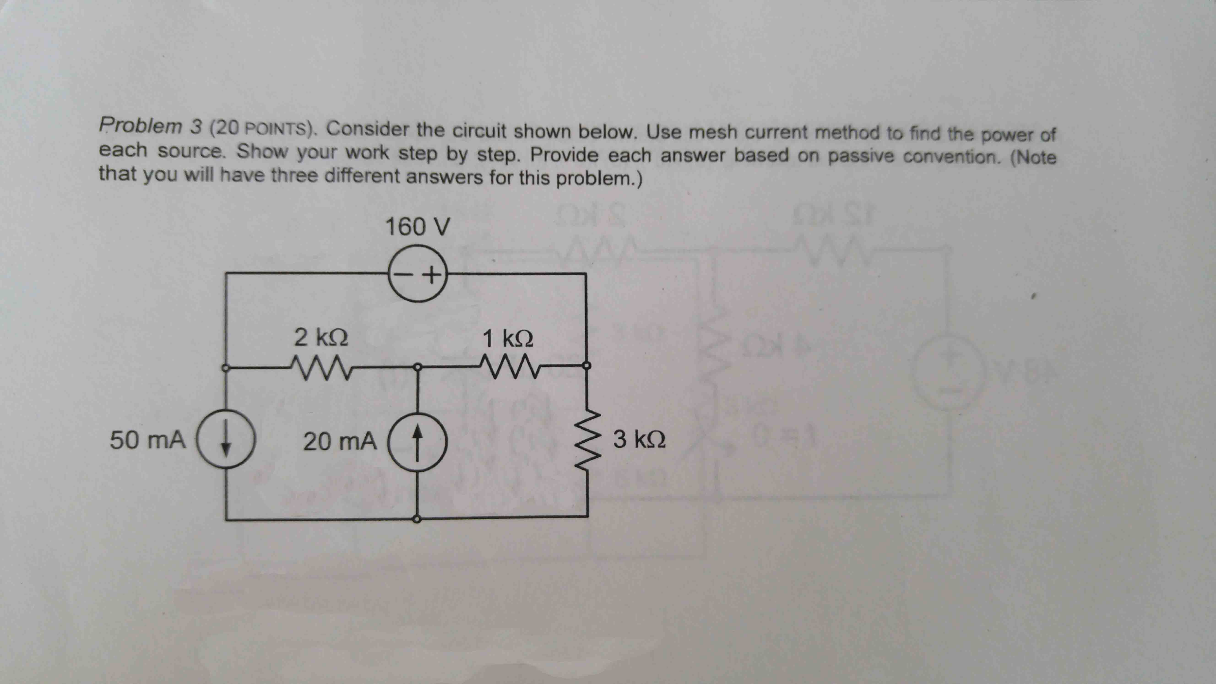 Solved Consider The Circuit Shown Below. Use Mesh Current | Chegg.com