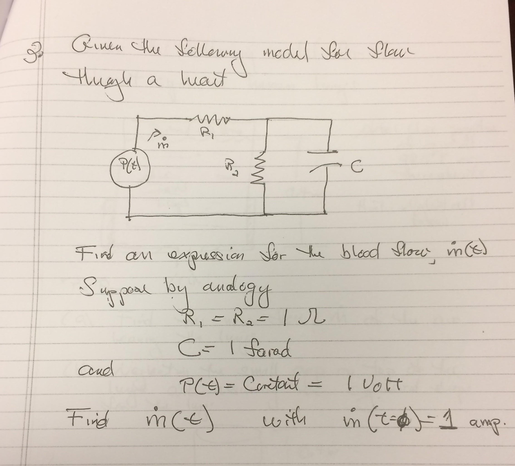 Solved Given The Following Model For Flow Through A Heat | Chegg.com