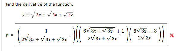 derivative of sqrt 3 x 2