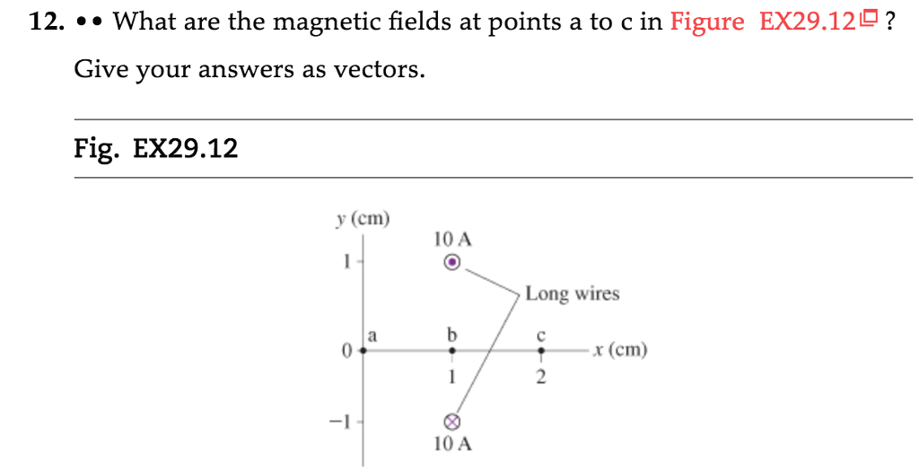 Solved 12·.. What are the fields at points a to c