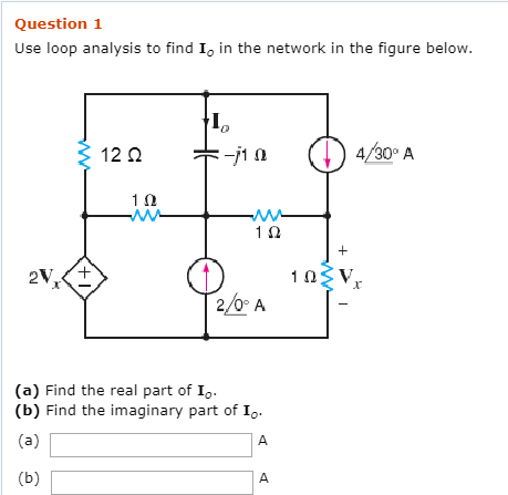Solved Question 1 Use loop analysis to find I in the network | Chegg.com