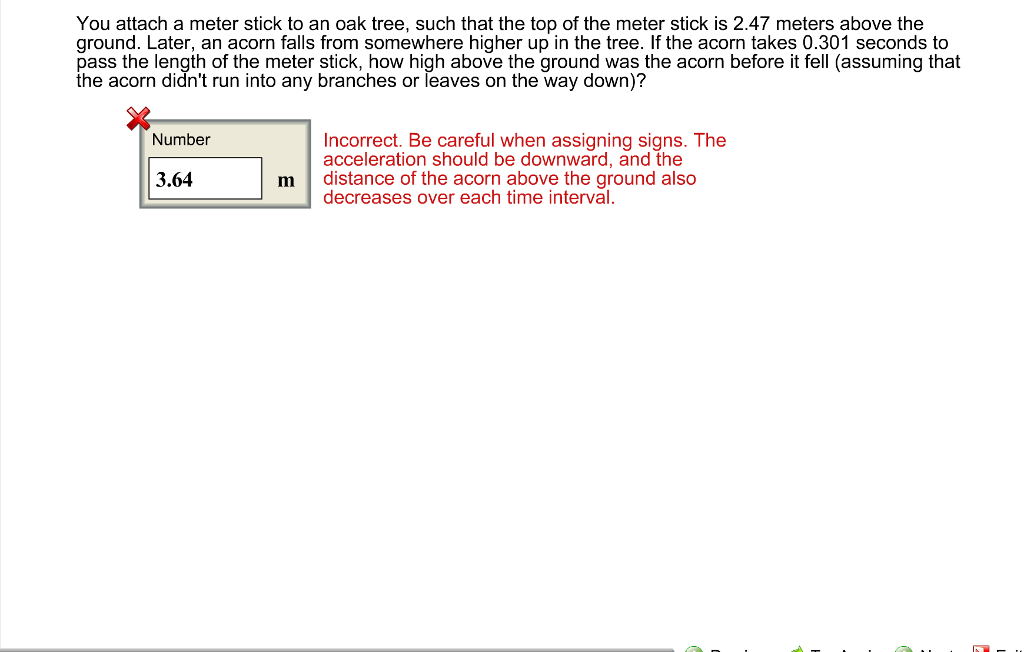 solved-you-attach-a-meter-stick-to-an-oak-tree-such-that-chegg