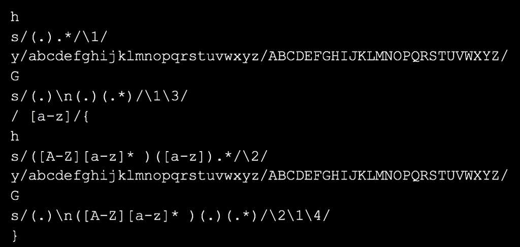 Solved Modify this linux code to also capitalize the first | Chegg.com