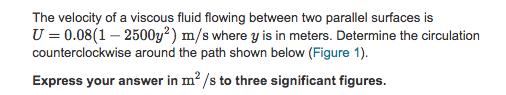 Solved The velocity of a viscous fluid flowing between two | Chegg.com