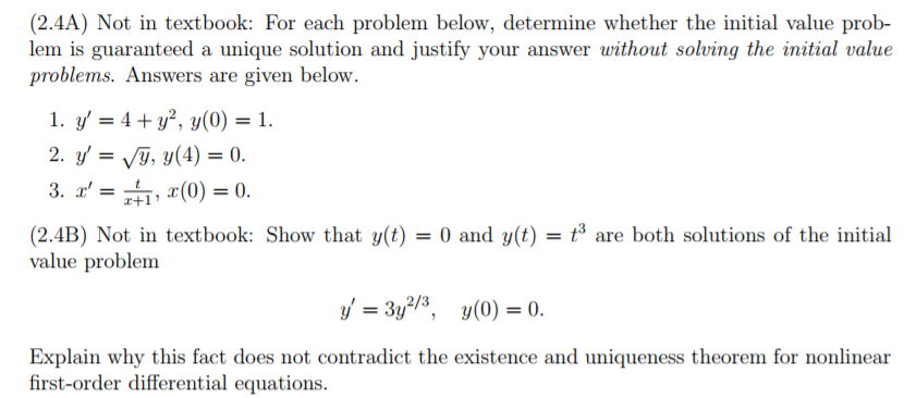 Solved For Each Problem Below, Determine Whether The Initial | Chegg.com