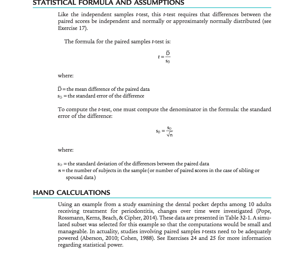 Solved RESEARCH DESIGNS APPROPRIATE FOR THE PAIRED SAMPLES Chegg