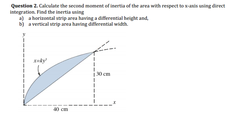 second area moment of inertia calculator