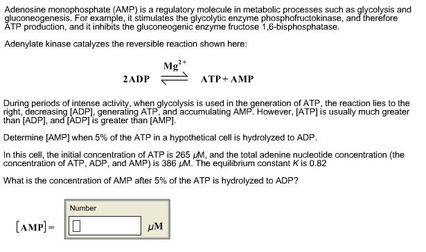 Solved Adenosine monophosphate (AMP) is a regulatory | Chegg.com