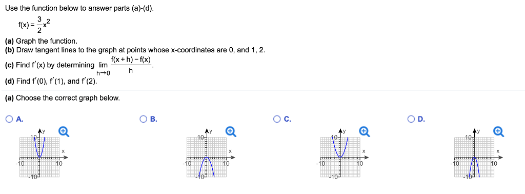 Solved Use the function below to answer parts (a)-(d). f(x) | Chegg.com
