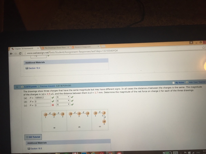 Solved The drawings show three charges that have the same Chegg com