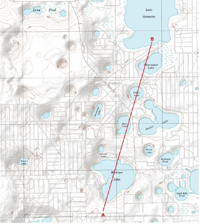 Look at the map of the Interlachen area in Florida