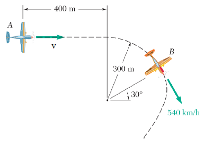 Solved At A Given Instant In An Airplane Race, Airplane A Is | Chegg.com