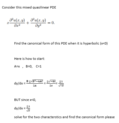 canonical form hyperbolic pde