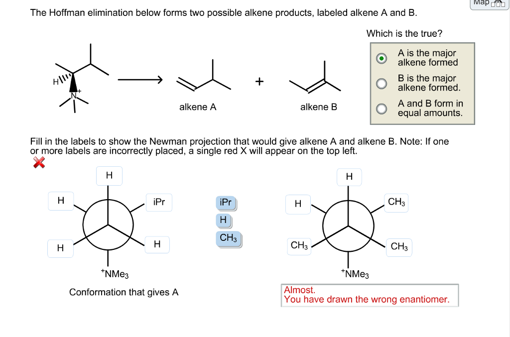 Solved The Hoffman Elimination Below Forms Two Possible | Chegg.com