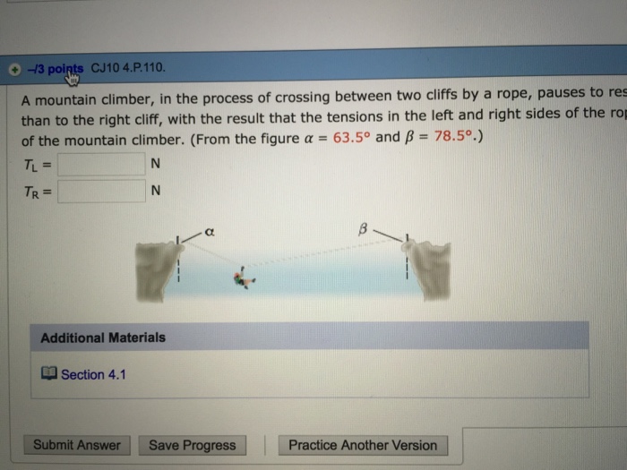 Solved A mountain climber, in the process of crossing | Chegg.com