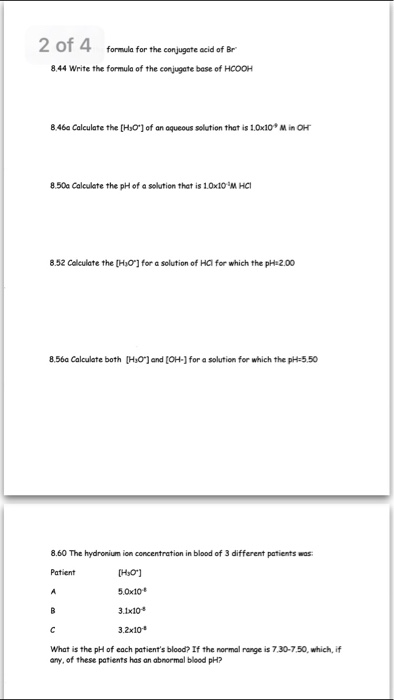 Solved Formula for the conjugate acid of Br^- Write the | Chegg.com