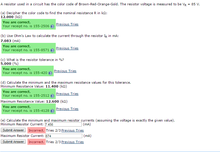Solved A resistor used in a circuit has the color code of | Chegg.com