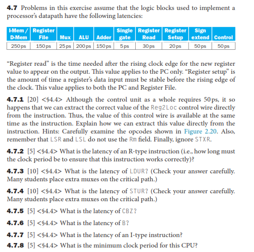 Solved 4.7: Problems in this exercise assume that the logic