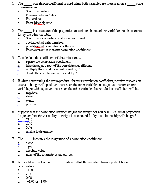 Solved: The Correlation Coefficient Is Used When Both Vari... | Chegg.com