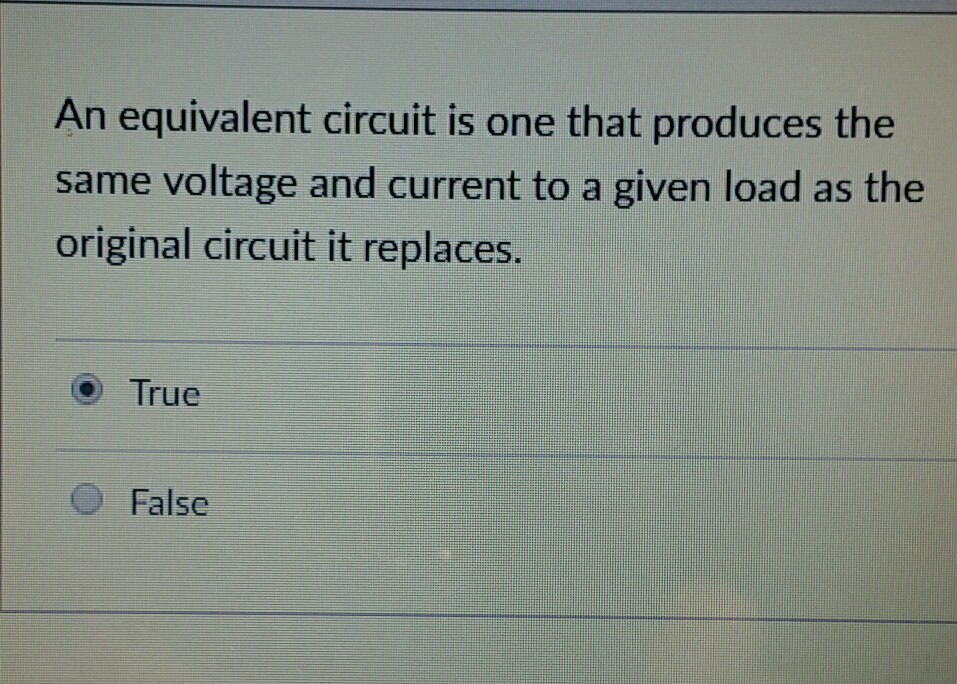 Solved An equivalent circuit is one that produces the same | Chegg.com