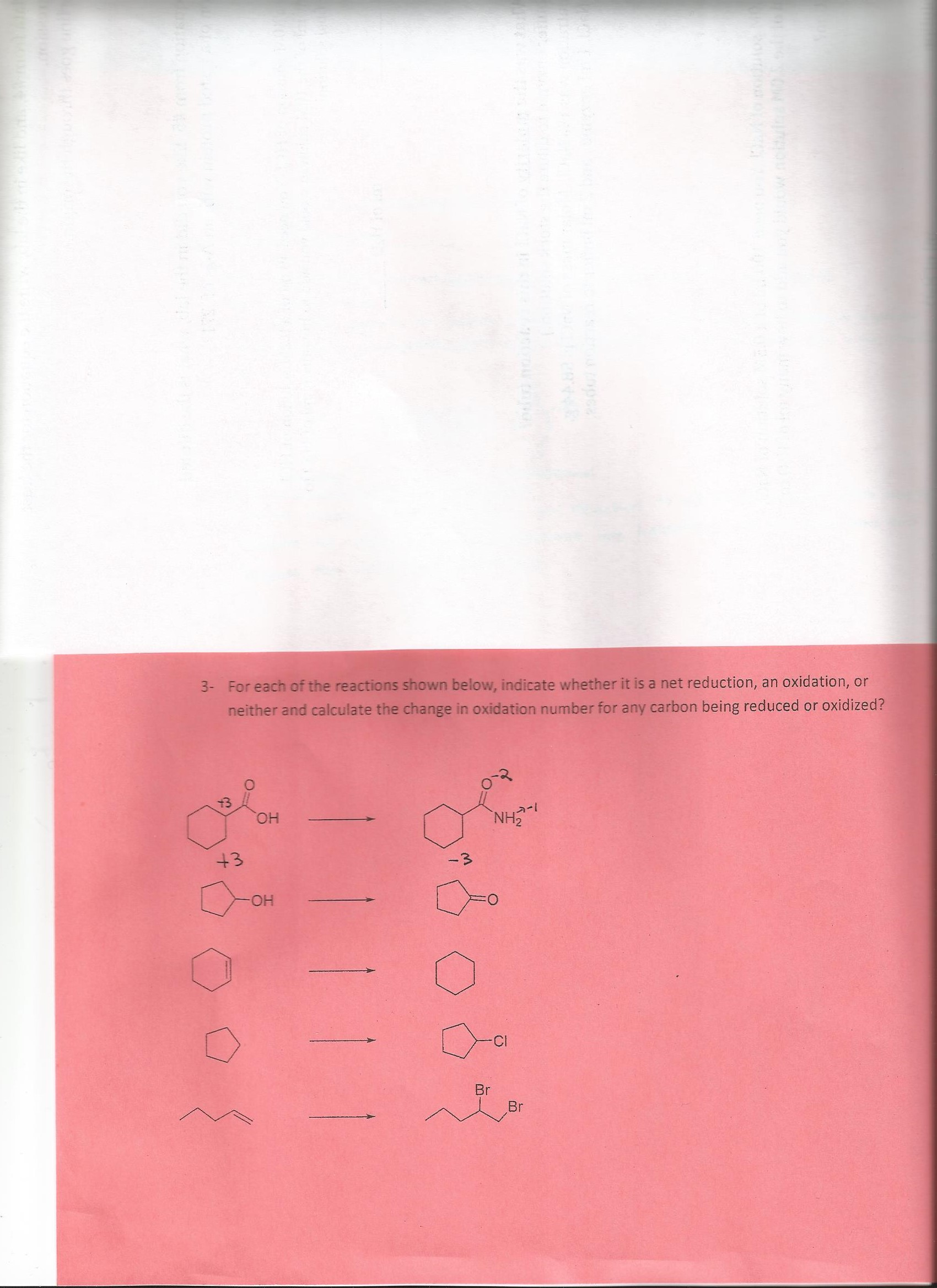 Solved For each of the reactions shown below, indicate | Chegg.com