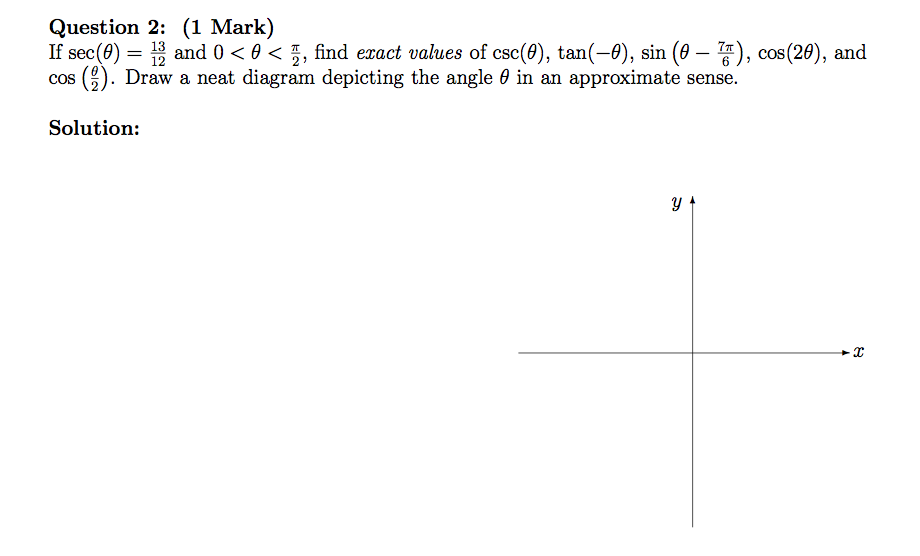 Solved If sec(theta) = 13/12 and 0