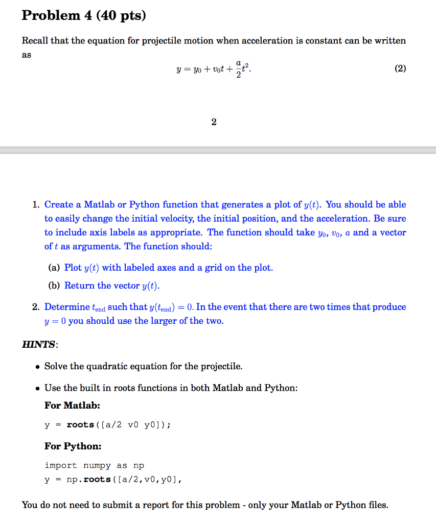 solved-recall-that-the-equation-for-projectile-motion-when-chegg