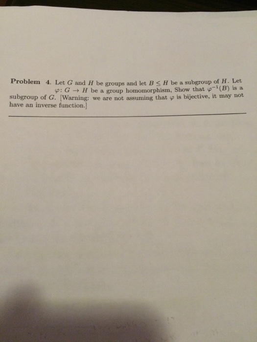 Solved Let G And H Be Groups And Let B