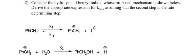 Solved Consider the hydrolysis of benzyl iodide, whose | Chegg.com