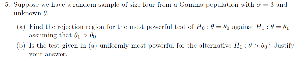Solved Suppose we have a random sample of size four from a | Chegg.com