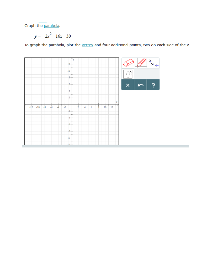 solved-graph-the-parabola-y-2x-2-16x-30-to-graph-chegg