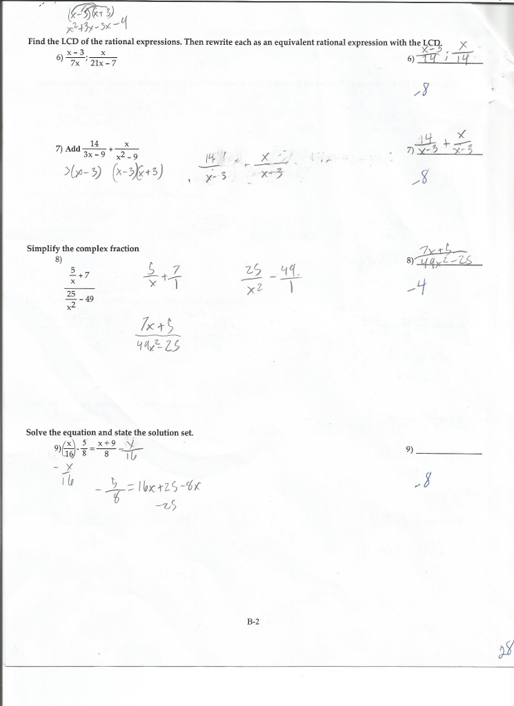 Solved Find The LCD Of The Rational Expressions Then Chegg