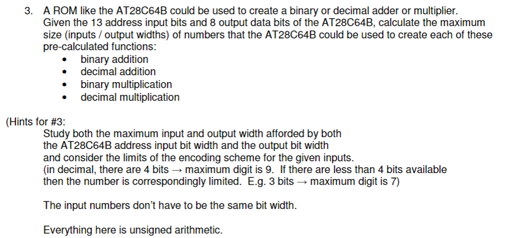 A ROM like the AT28C64B could be used to create a | Chegg.com