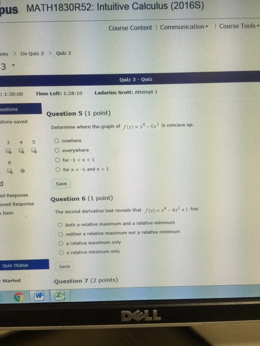 solved-determine-where-the-graph-of-f-x-x-4-6x-2-chegg