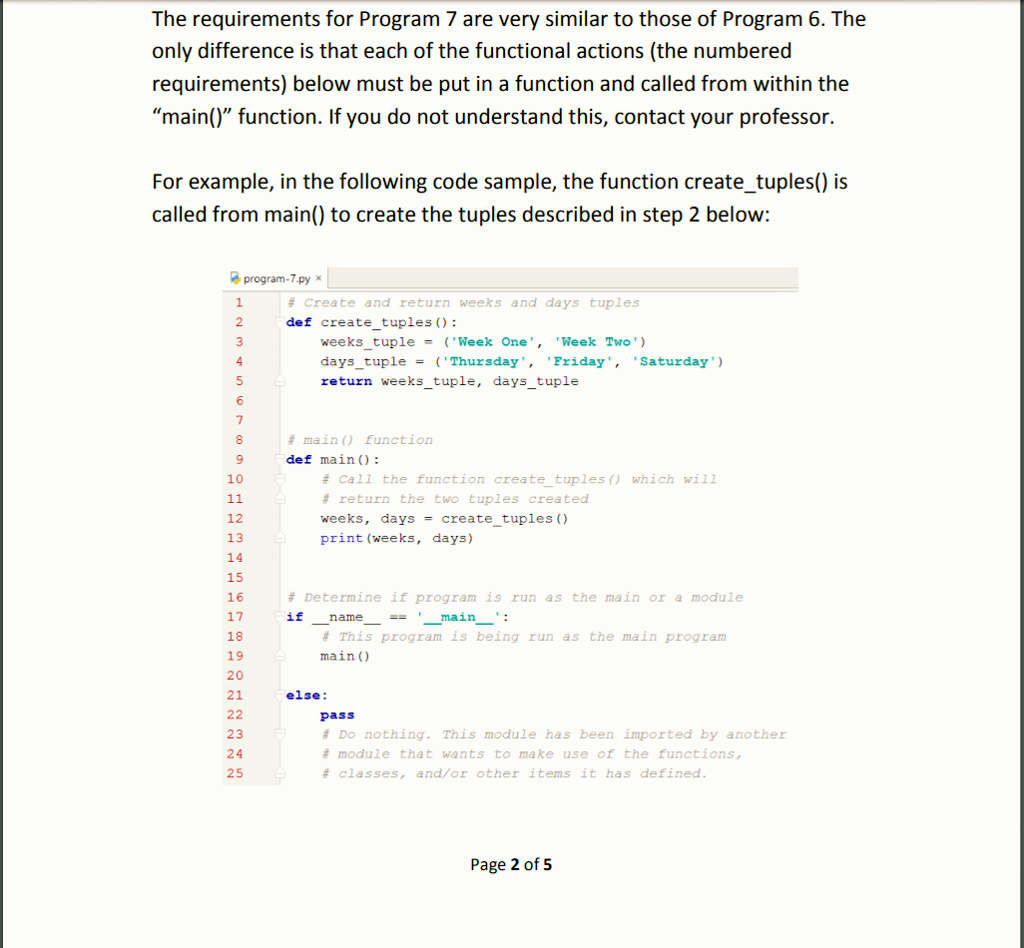 The requirements for Program 7 are very similar to | Chegg.com