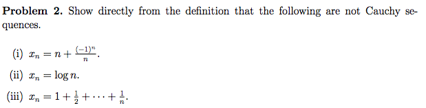 Solved Show directly from the definition that the following | Chegg.com