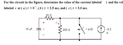Solved For the circuit in the figure, determine the value of | Chegg.com
