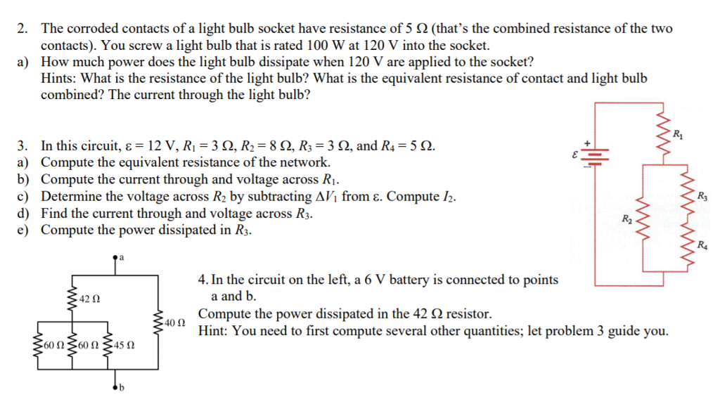 Solved The corroded contacts of a light bulb socket have