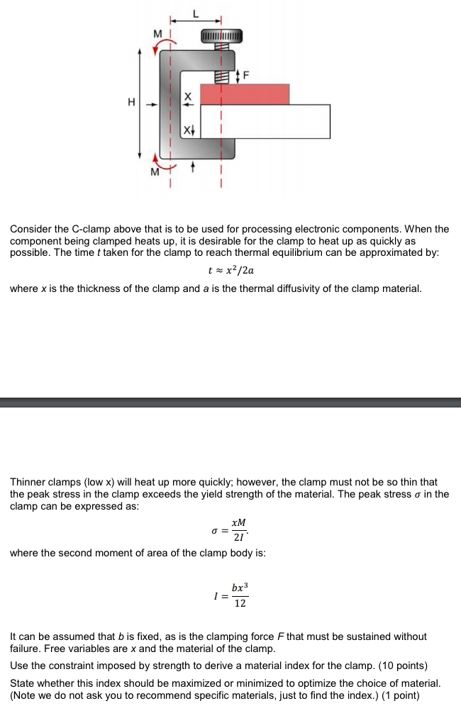 Solved Consider the C-clamp above that is to be used for | Chegg.com