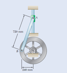 Solved The 4-kg rod AB is attached to a collar of negligible | Chegg.com