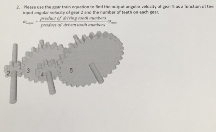 Solved Use the gear train equation to find the output | Chegg.com