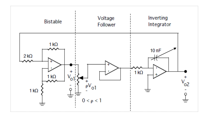 Solved 2 1 km Bistable 1 ko 1 ko o1 Voltage Follower Pv 01 0 | Chegg.com