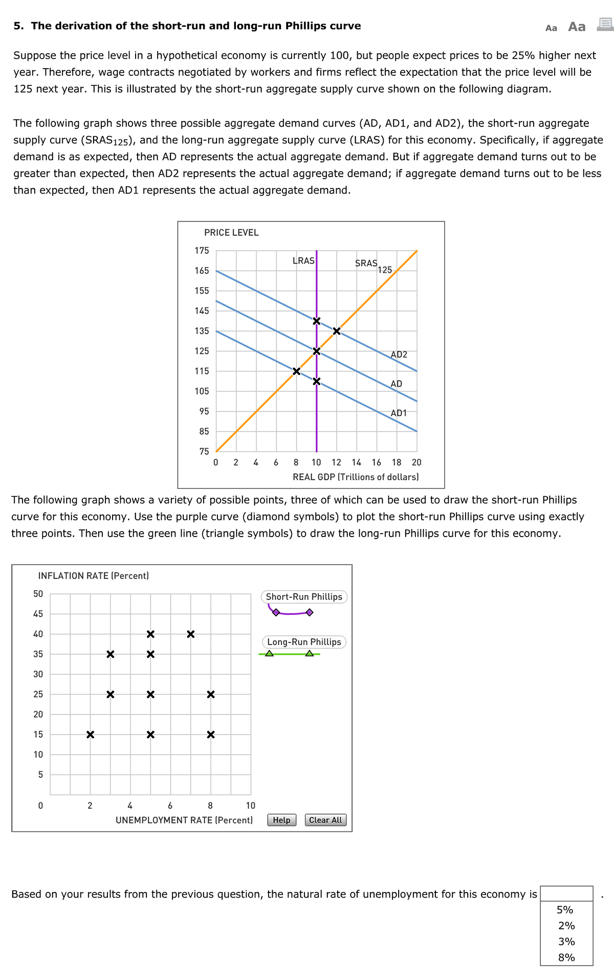 Solved Suppose the price level in a hypothetical economy is | Chegg.com